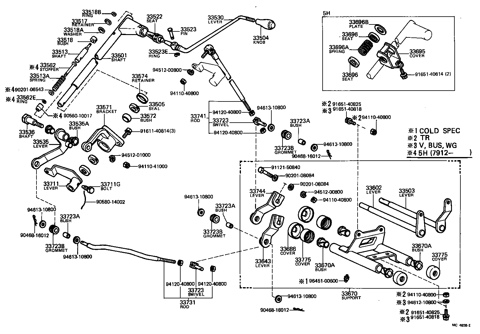 33503-26040 LEVER SUB-ASSY, SHIFT(FOR COLUMN SHIFT) product image