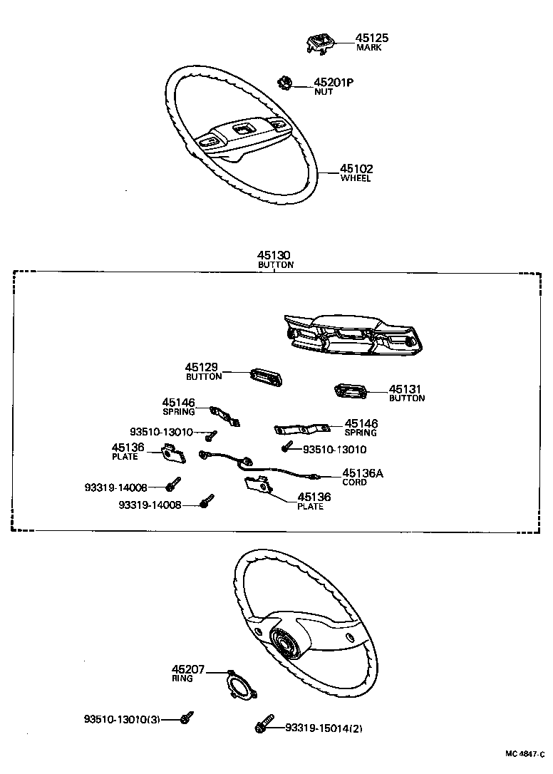 45100-26050 WHEEL SUB-ASSY, STEERING product image