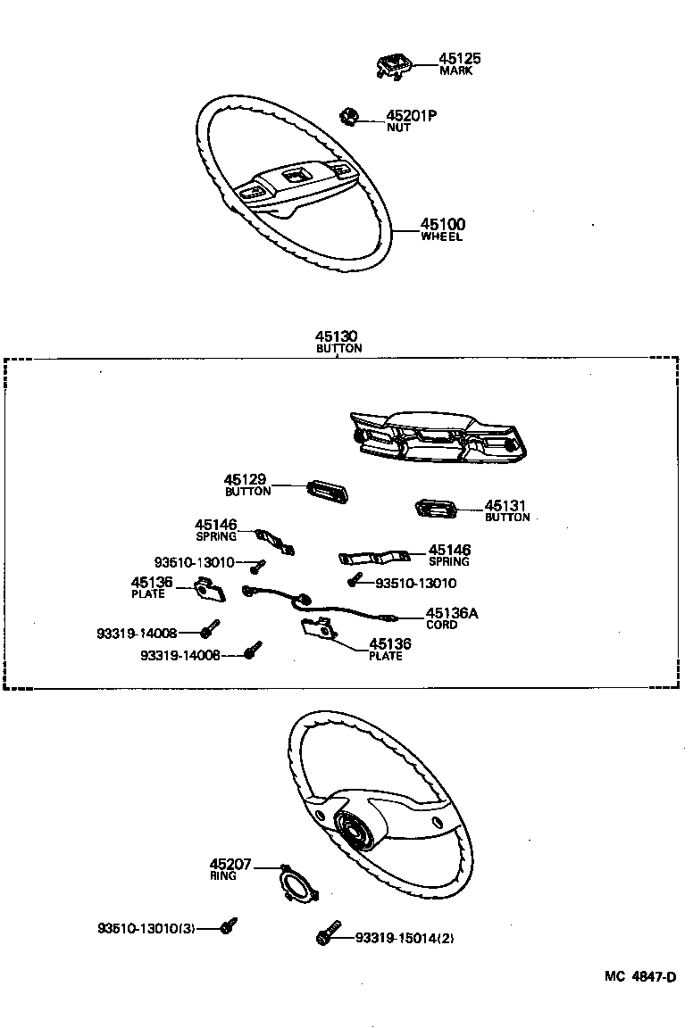 45131-36050 BUTTON, HORN, NO.2 product image