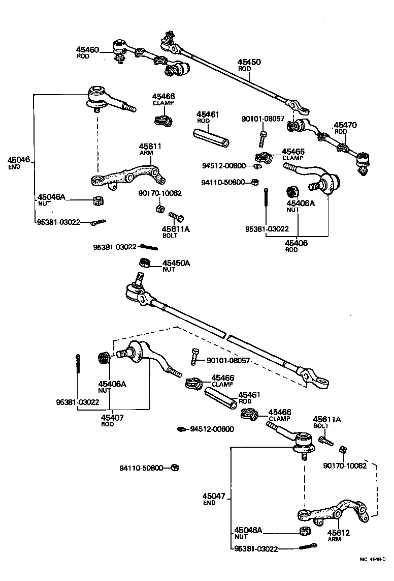 45045-29035 END SUB-ASSY, TIE ROD, RH product image
