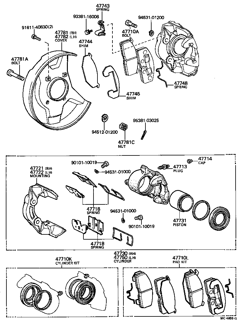 04491-26010 PAD KIT, DISC BRAKE, FRONT product image