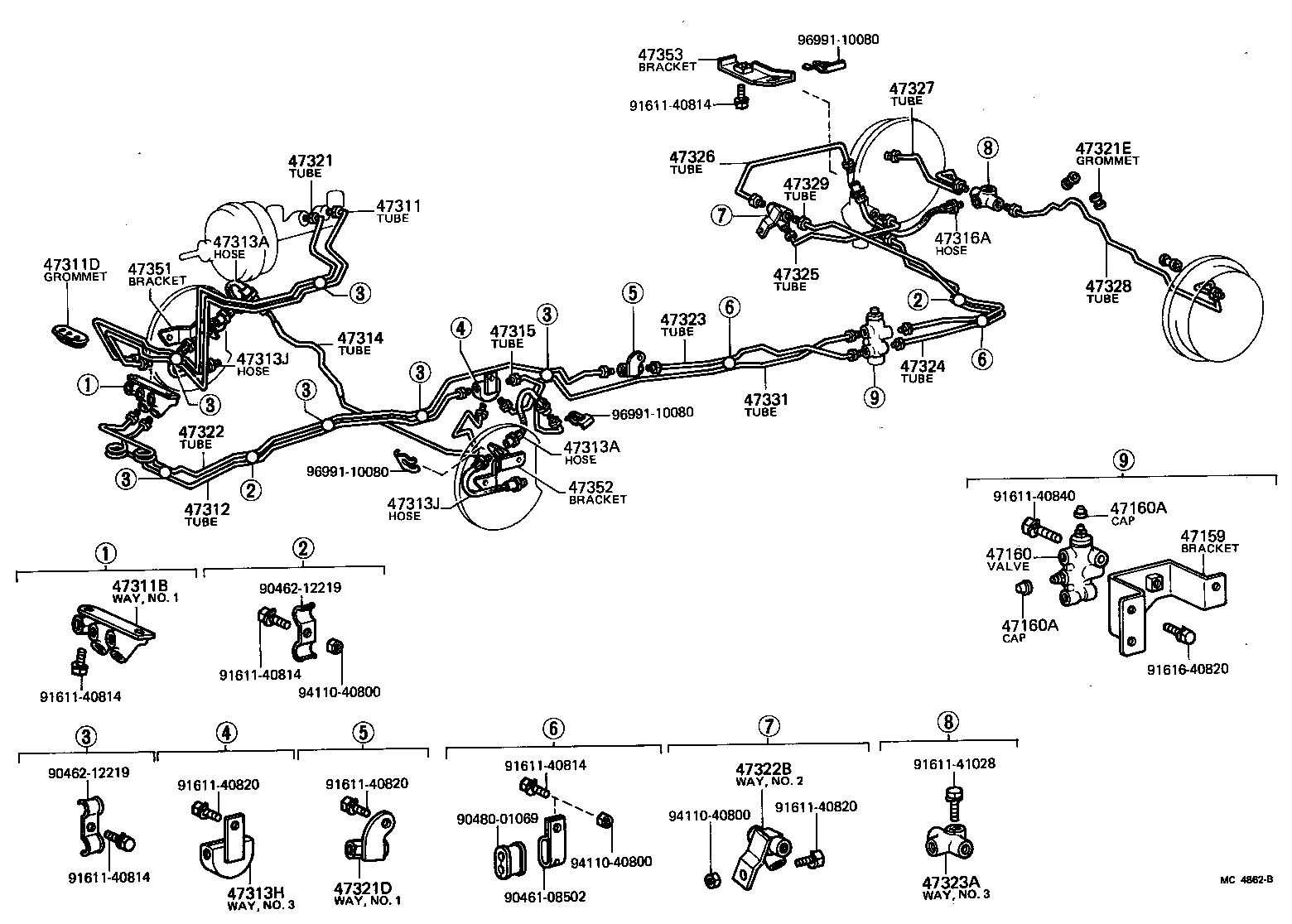 47311-26100 TUBE, FRONT BRAKE, NO.1 product image