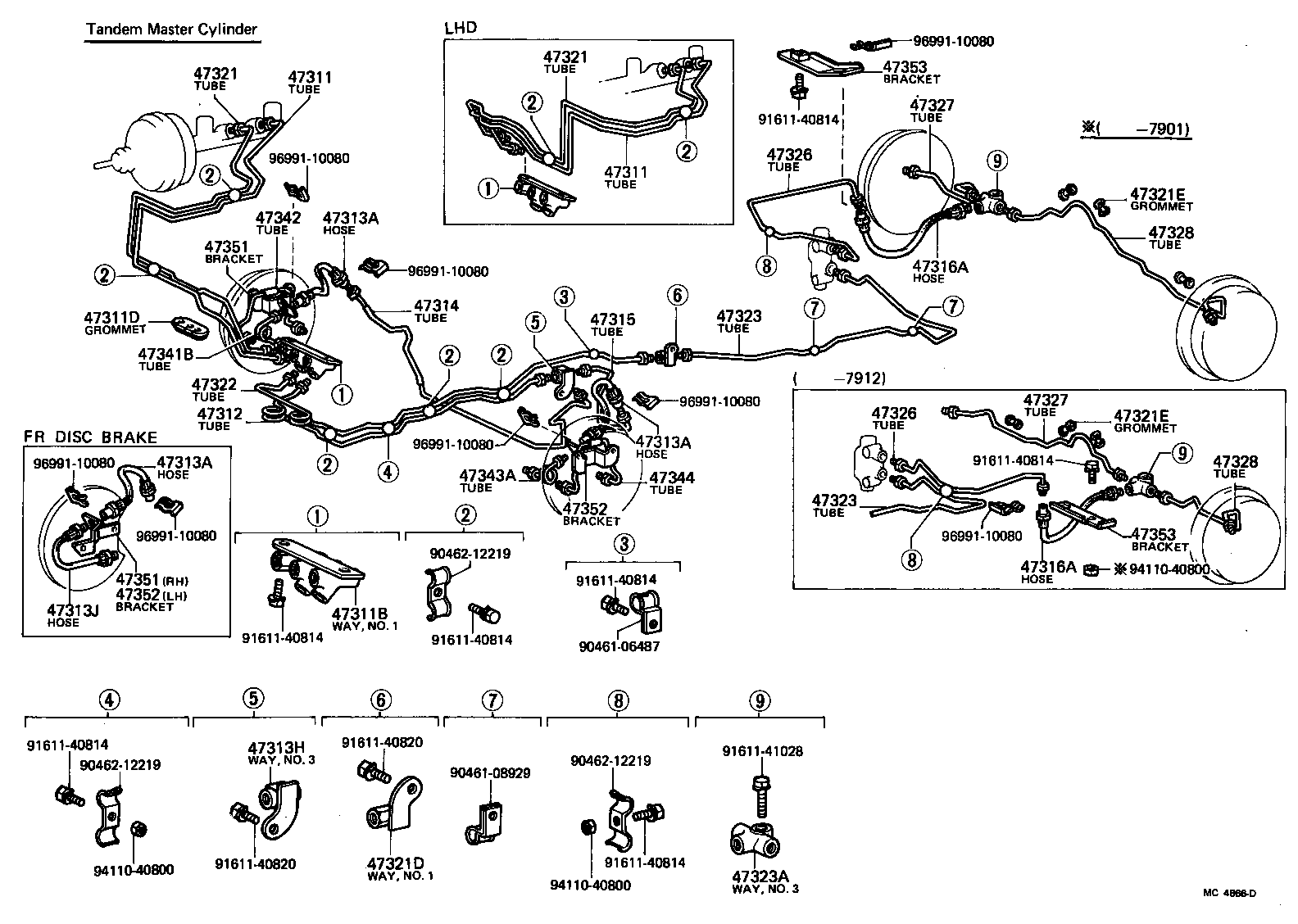 47311-26100 TUBE, FRONT BRAKE, NO.1 product image