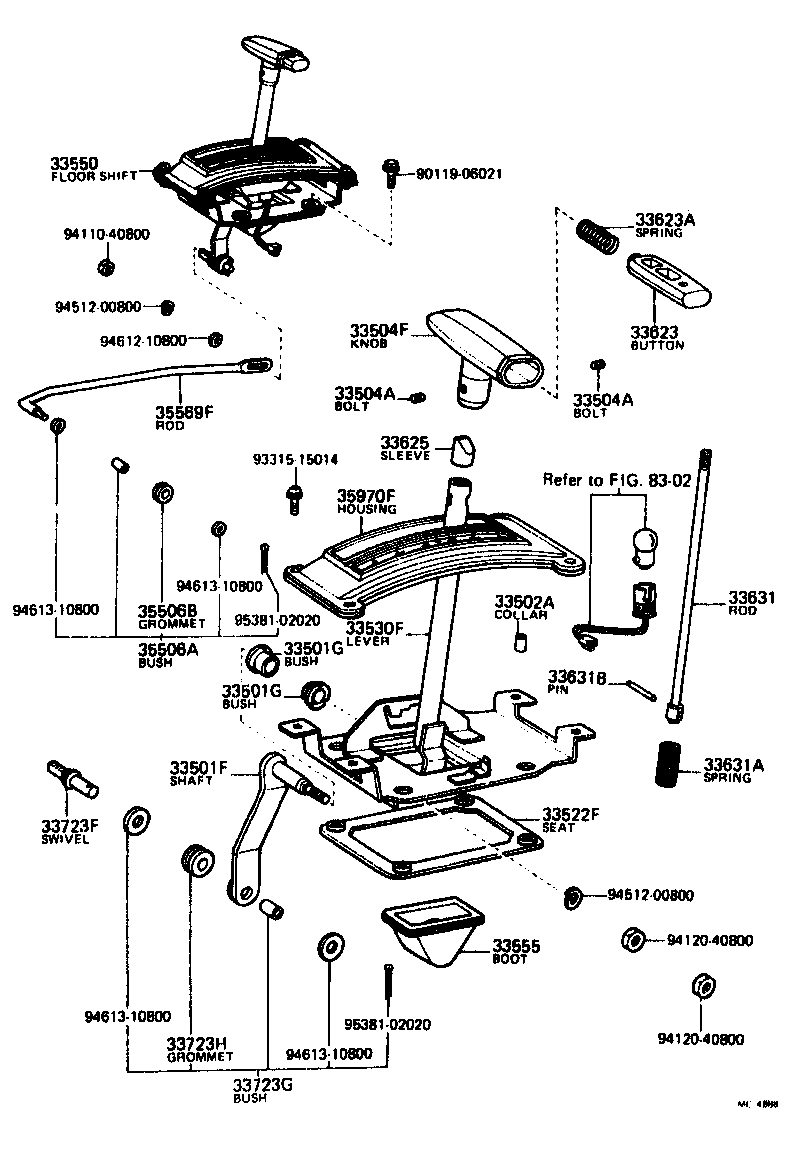 33504-14030 KNOB SUB-ASSY, SHIFT LEVER product image