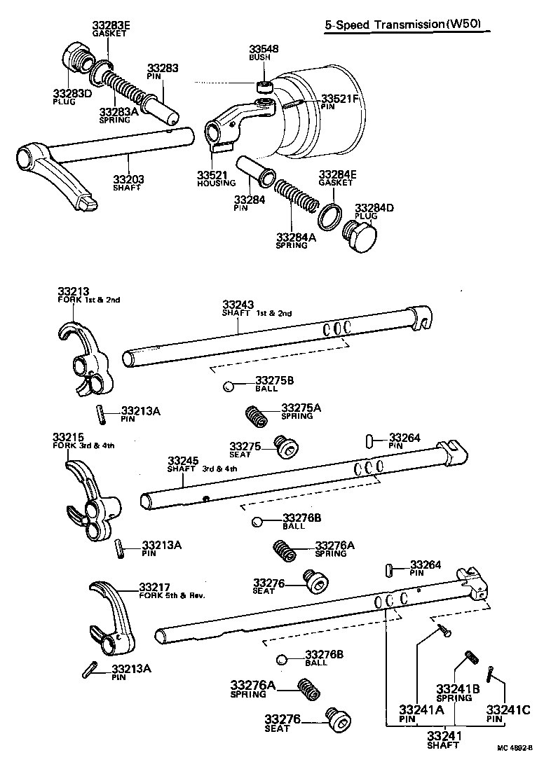 33253-22020 LEVER, SHIFT OUTER, NO.1 product image
