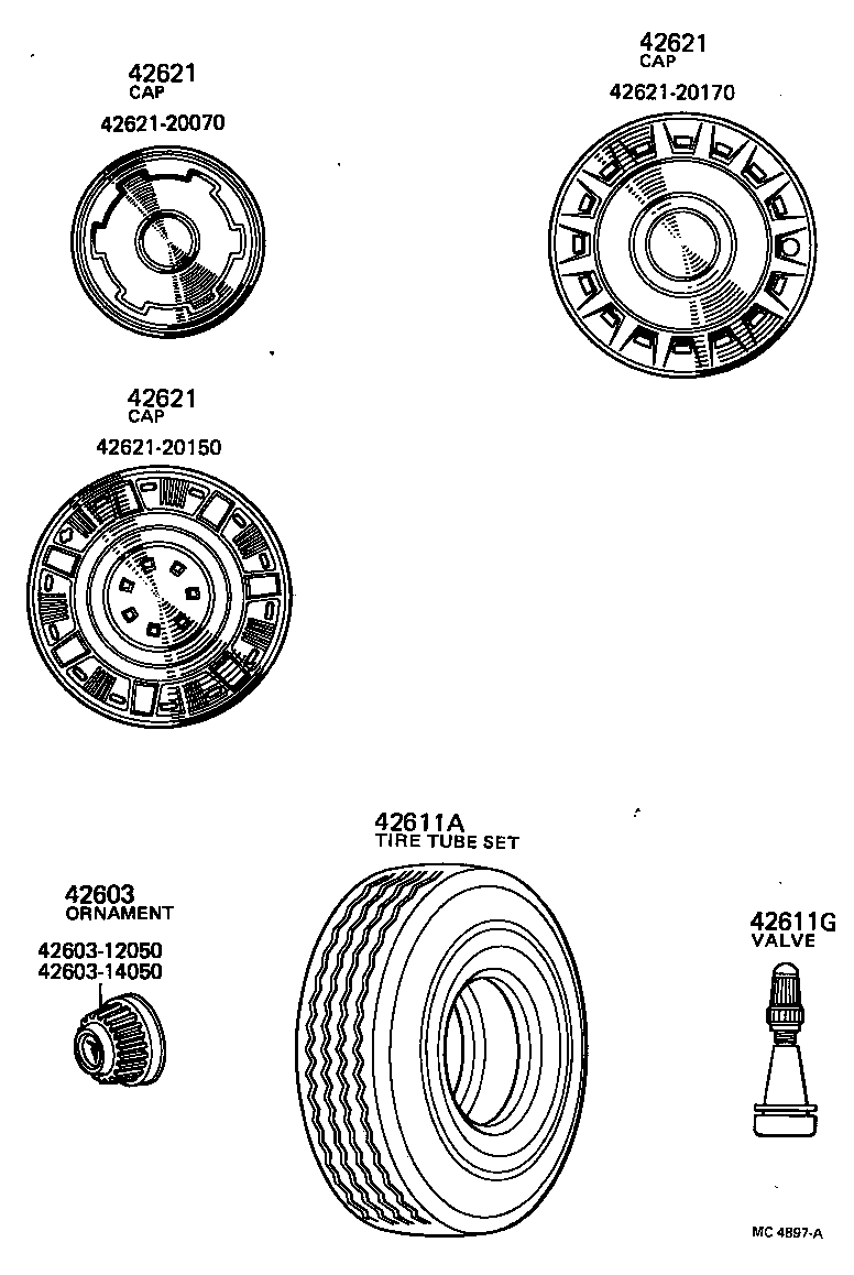 42621-20170 CAP, WHEEL product image