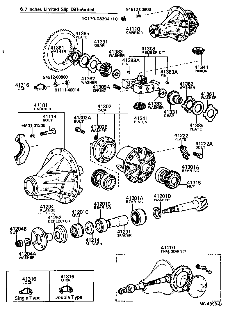 04412-12031 GASKET KIT, DIFFERENTIAL CARRIER product image