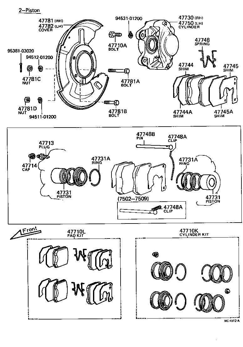 04465-30021 PAD KIT, DISC BRAKE, FRONT product image