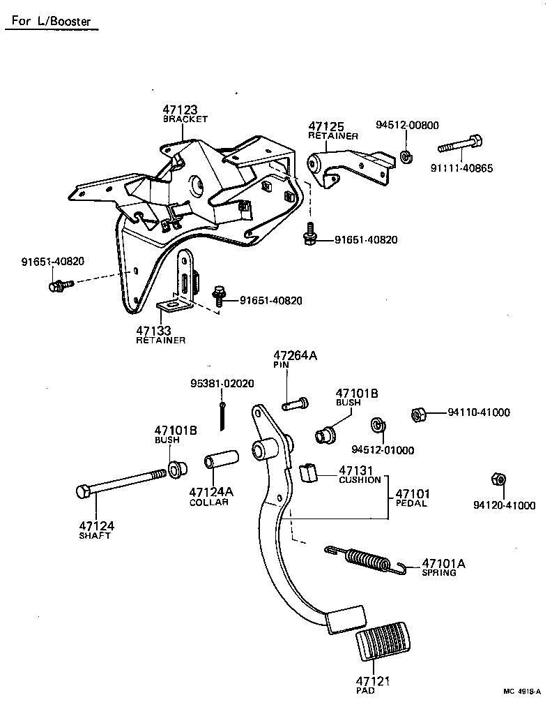 90101-10279 SHAFT, BRAKE PEDAL product image