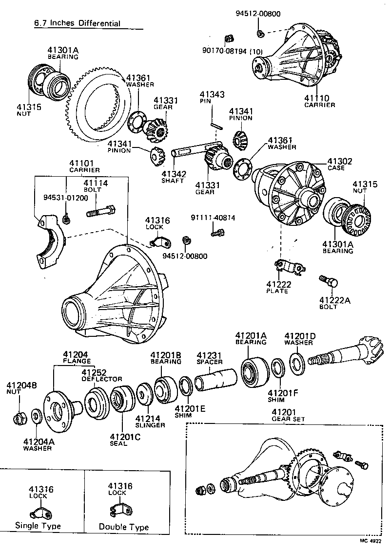 41301-22010 CASE SUB-ASSY, REAR DIFFERENTIAL product image