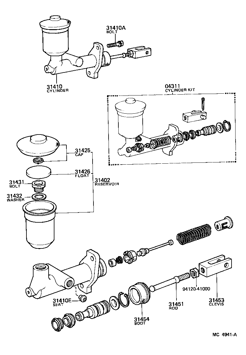 31451-35010 ROD, CLUTCH MASTER CYLINDER PUSH product image