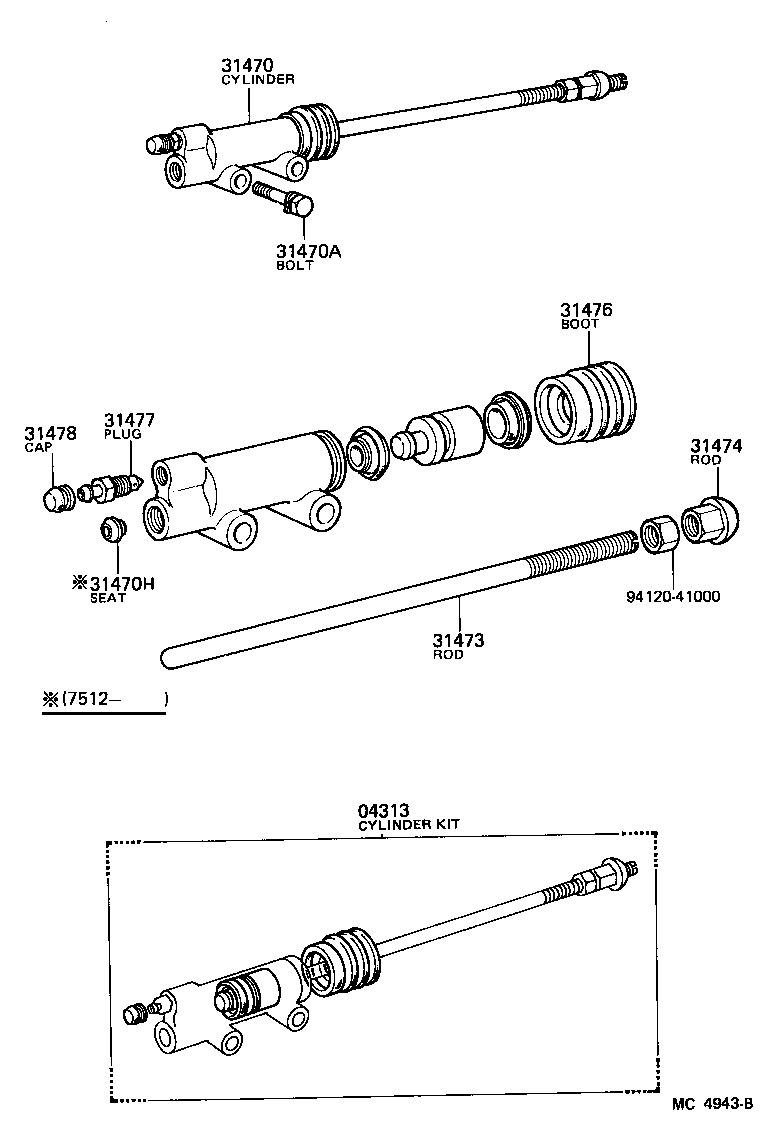 31476-60010 BOOT, CLUTCH RELEASE CYLINDER product image