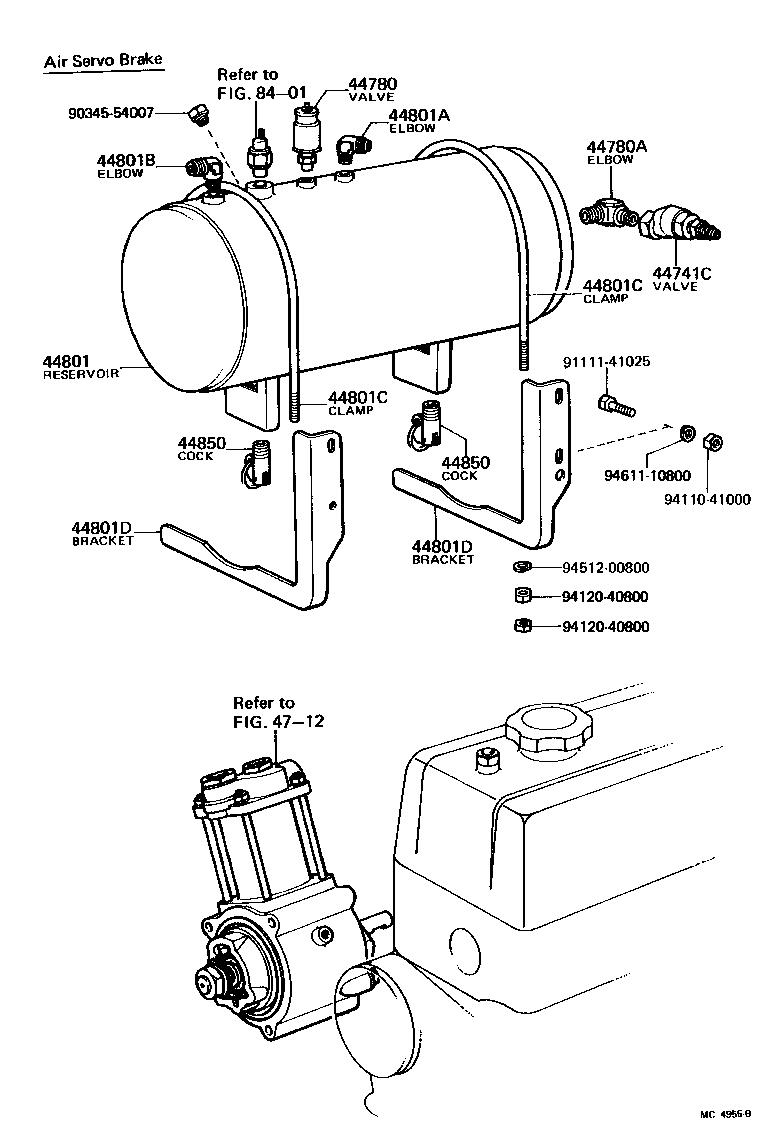 44702-55131 TUBE SUB-ASSY, AIR, NO.1 product image