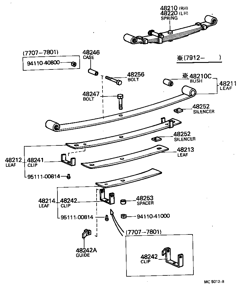 48046-26012 SEAT SUB-ASSY, SPRING U BOLT, RH product image