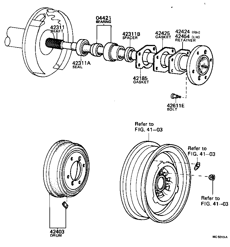04421-12010 BEARING KIT, REAR AXLE SHAFT product image