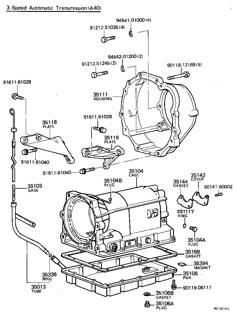 35013-22092 TUBE SUB-ASSY, TRANSMISSION OIL FILLER product image