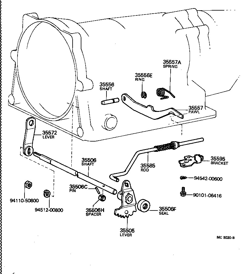 35520-22020 CABLE ASSY, THROTTLE product image