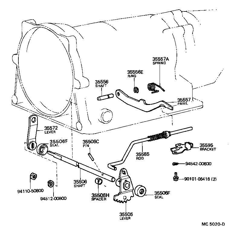 35520-20100 CABLE ASSY, THROTTLE product image