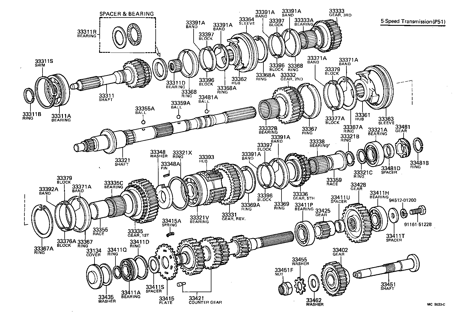 33036-22010 GEAR, 5TH product image