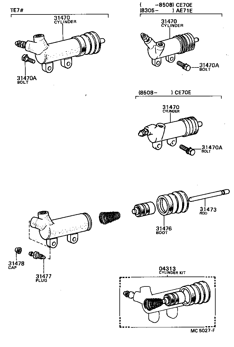 31473-20030 ROD, CLUTCH RELEASE CYLINDER PUSH, NO.1 product image