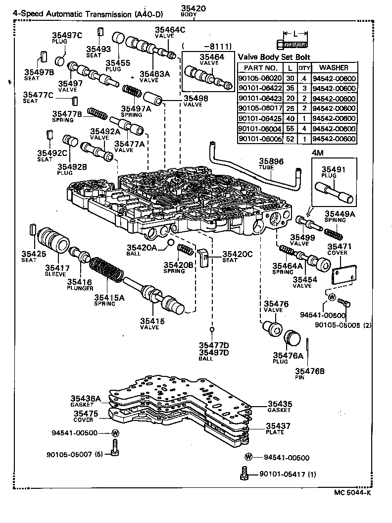 90501-32005 SPRING, COMPRESSION (FOR ACCUMULATOR PISTON NO.1) product image