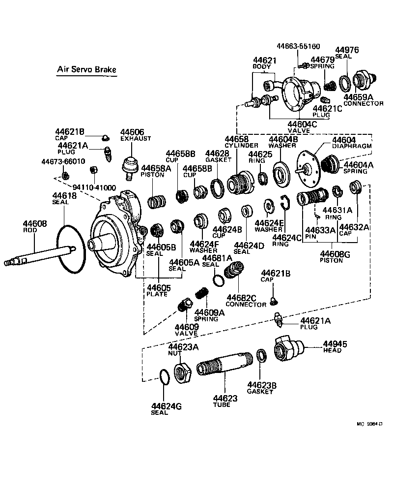 44702-55131 TUBE SUB-ASSY, AIR, NO.1 product image