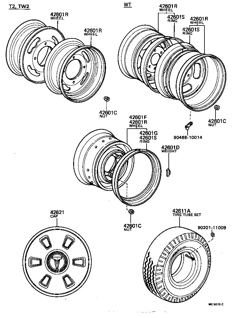 42605-36330 TIRE TUBE SET OR TUBELESS TIRE product image