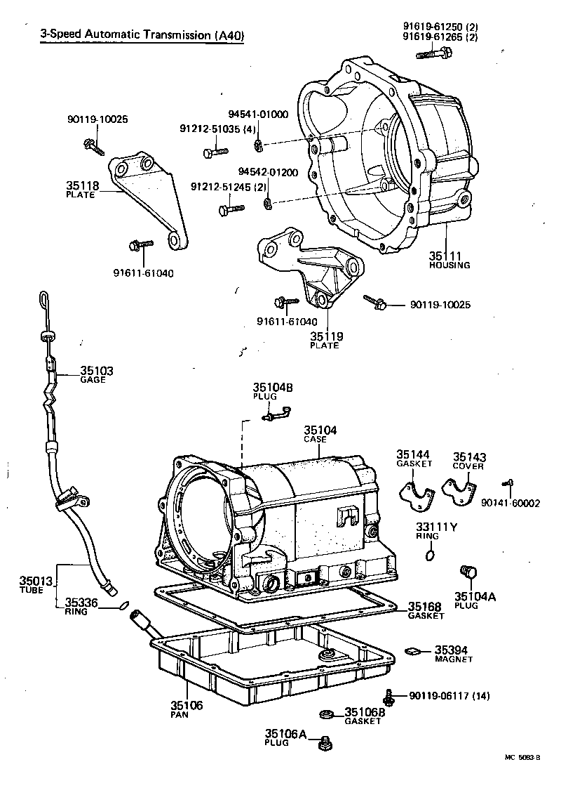 Toyota 35013-30100 TUBE SUB-ASSY, TRANSMISSION OIL FILLER