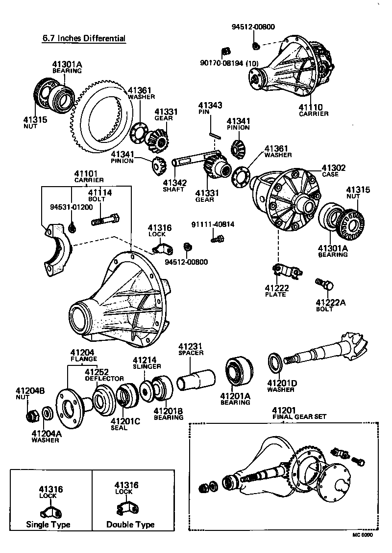 04412-14010 GASKET KIT, DIFFERENTIAL CARRIER product image