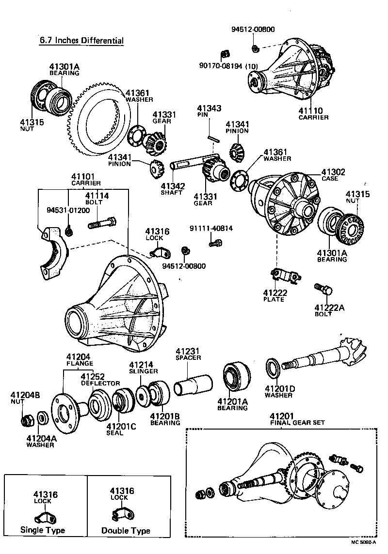 04412-14060 GASKET KIT, DIFFERENTIAL CARRIER product image