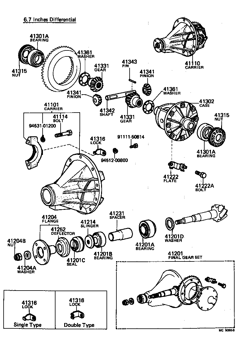 41201-29216 FINAL GEAR KIT, DIFFERENTIAL, REAR product image