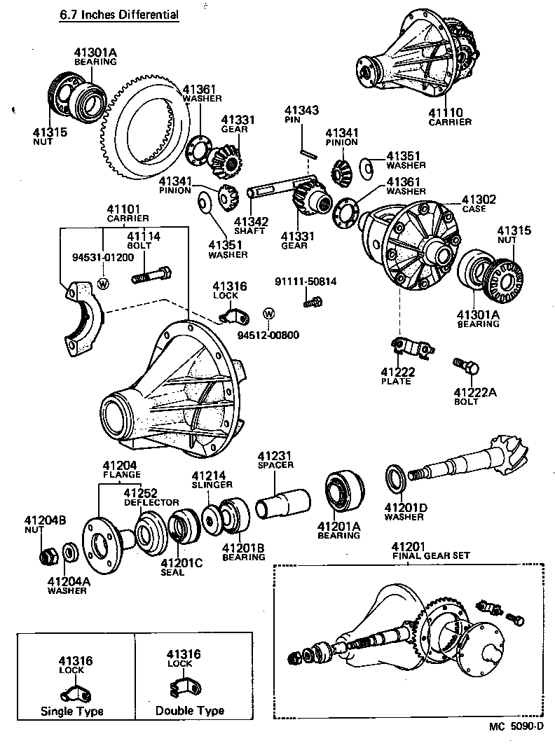 41201-29286 FINAL GEAR KIT, DIFFERENTIAL, REAR product image