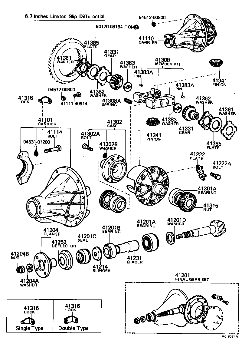 04412-14060 GASKET KIT, DIFFERENTIAL CARRIER product image