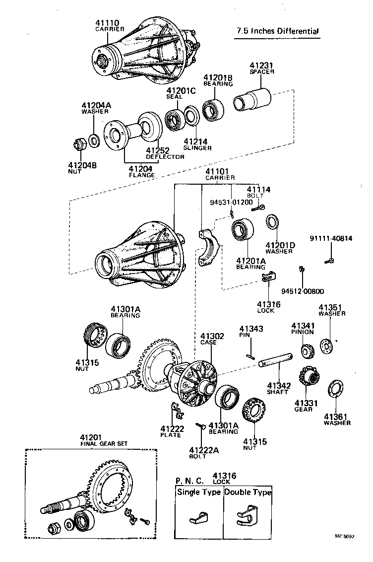 04412-14060 GASKET KIT, DIFFERENTIAL CARRIER product image