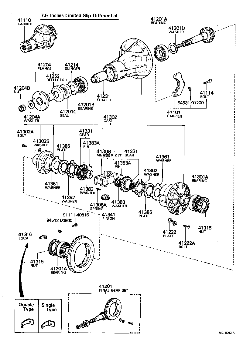 04412-14060 GASKET KIT, DIFFERENTIAL CARRIER product image