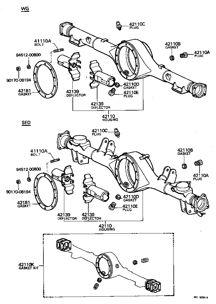04412-14040 GASKET KIT, DIFFERENTIAL CARRIER product image