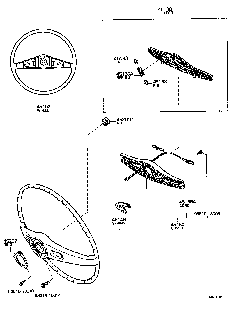 45176-14020 RING, HORN CONTACT product image