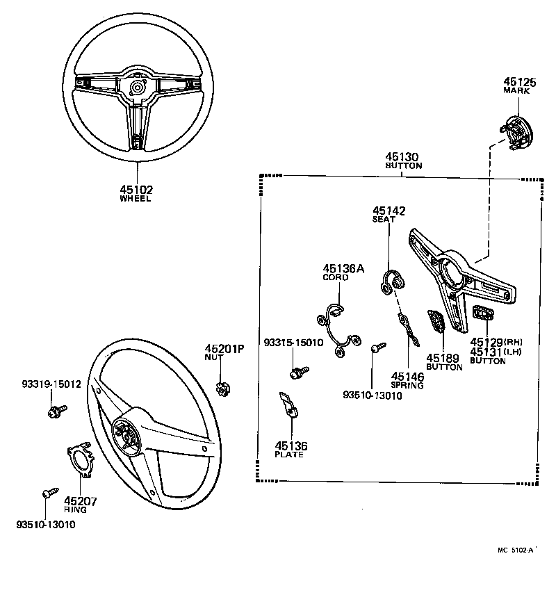 45176-14020 RING, HORN CONTACT product image