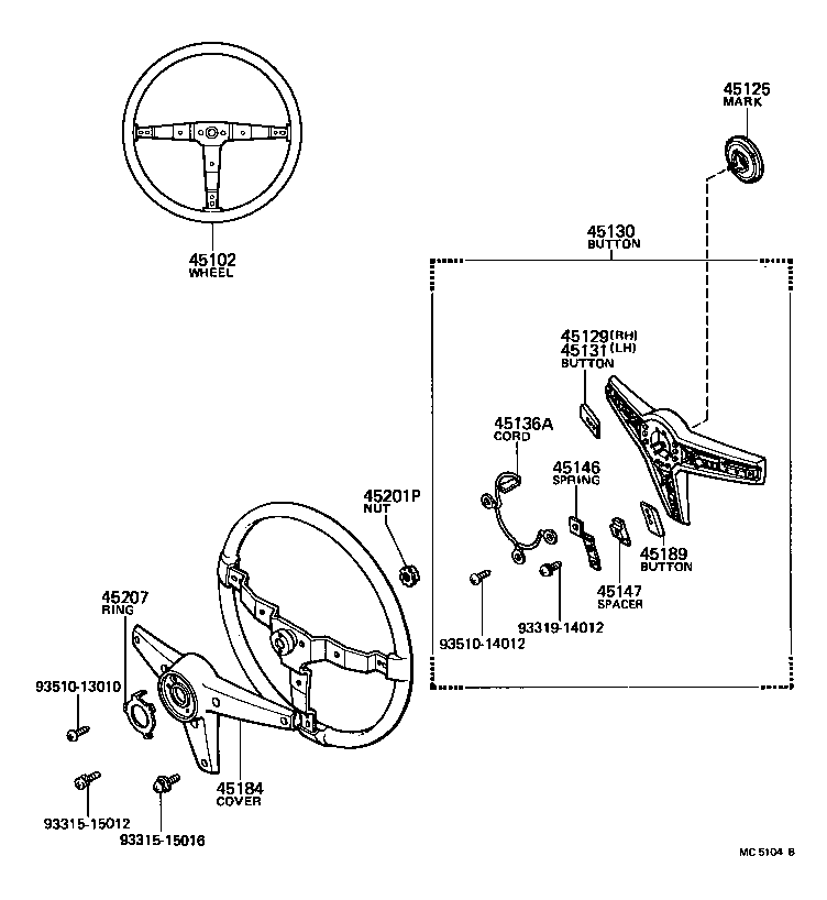 45176-14020 RING, HORN CONTACT product image