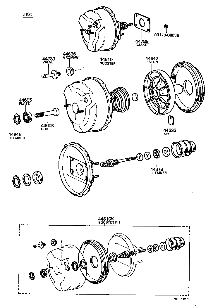 04443-14170 BOOSTER KIT, BRAKE product image