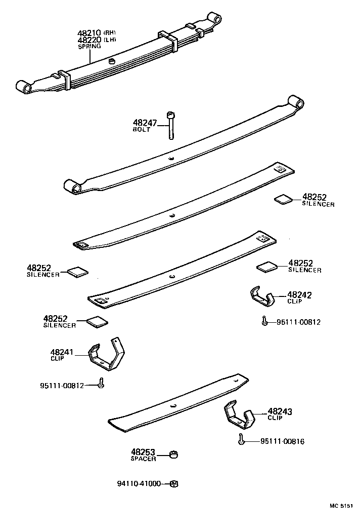 04483-15010 SHACKLE KIT, REAR SPRING product image