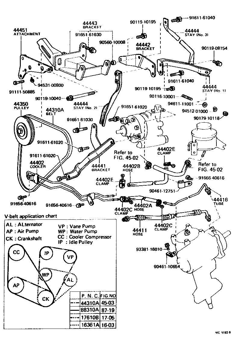 Toyota 44350-20020 PULLEY ASSY, POWER STEERING IDLE