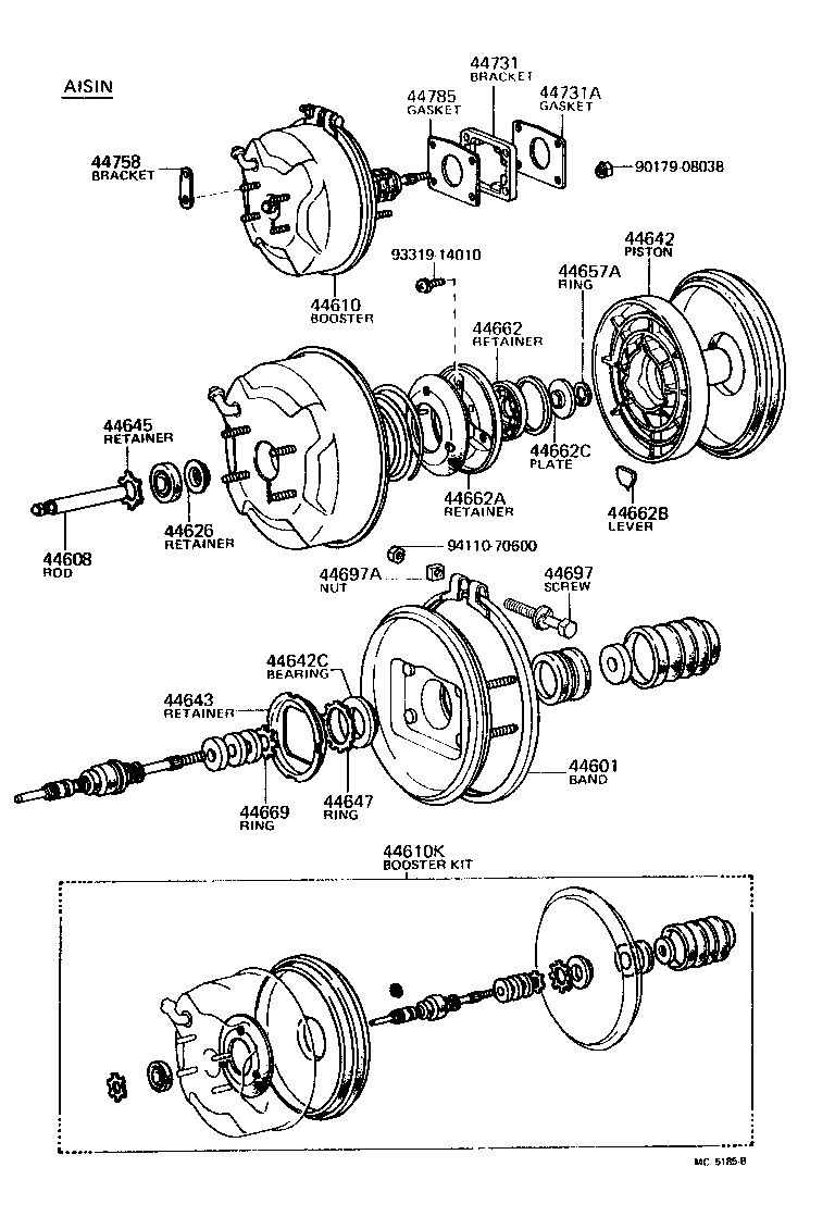 Toyota 44730-20060 VALVE ASSY, VACUUM CHECK(FOR BRAKE)