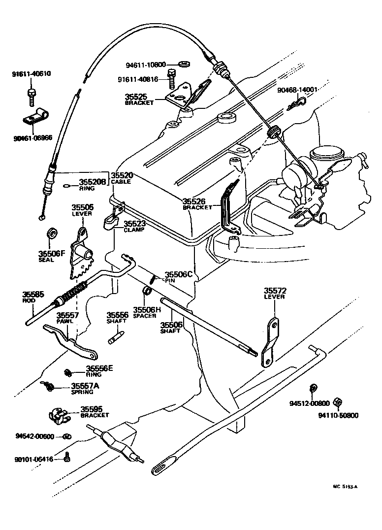 35520-35010 CABLE ASSY, THROTTLE product image