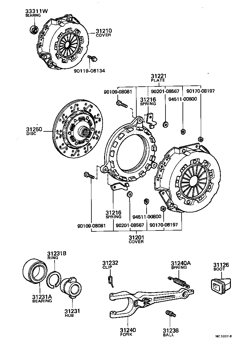 31210-36070 COVER ASSY, CLUTCH product image