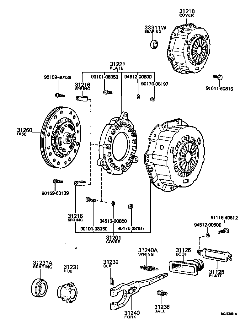 31210-36070 COVER ASSY, CLUTCH product image