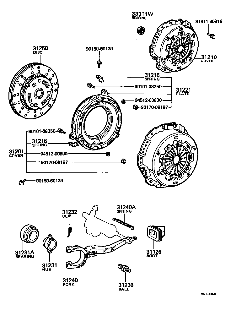 31231-22031 HUB, CLUTCH RELEASE BEARING product image