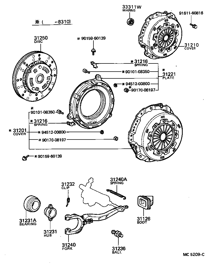 31210-36070 COVER ASSY, CLUTCH product image