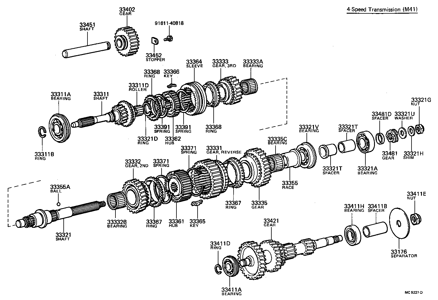 33335-36060 GEAR, 1ST product image