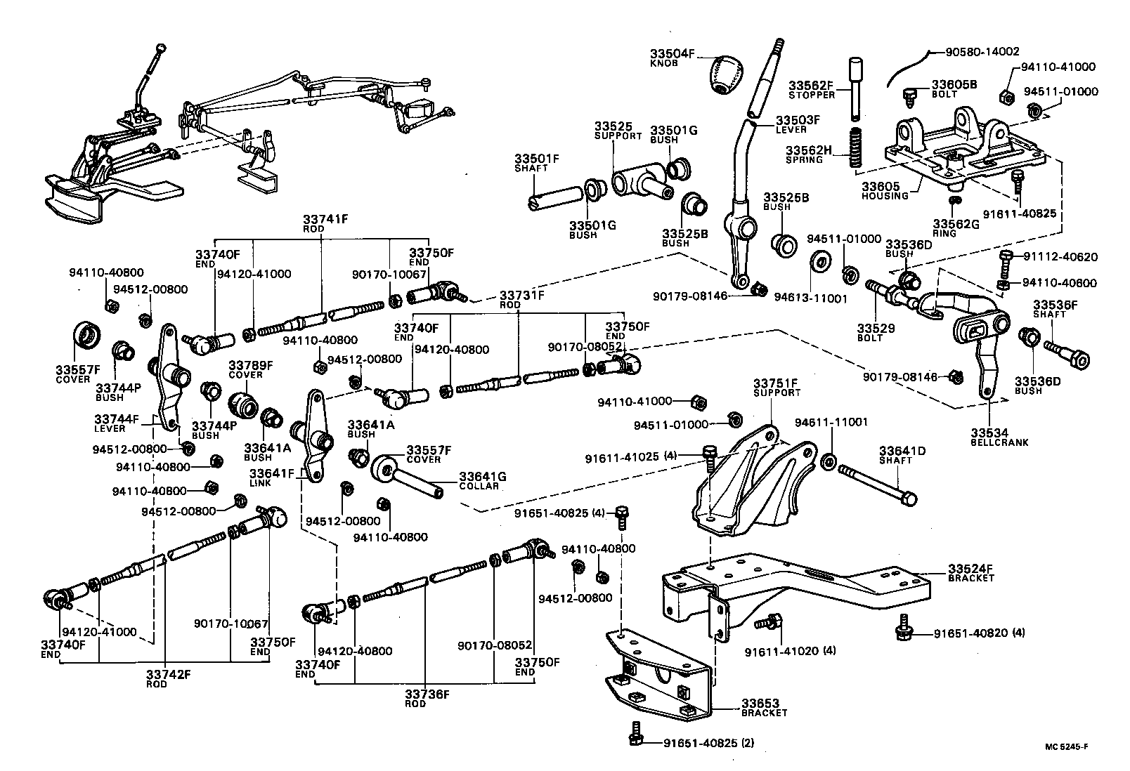 33504-22111 KNOB SUB-ASSY, SHIFT LEVER product image